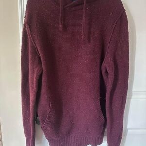 American eagle medium Cozy Burgundy Knit Hoodie